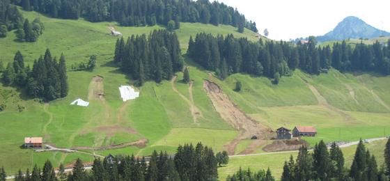 Des glissements près d’Oberiberg, SZ